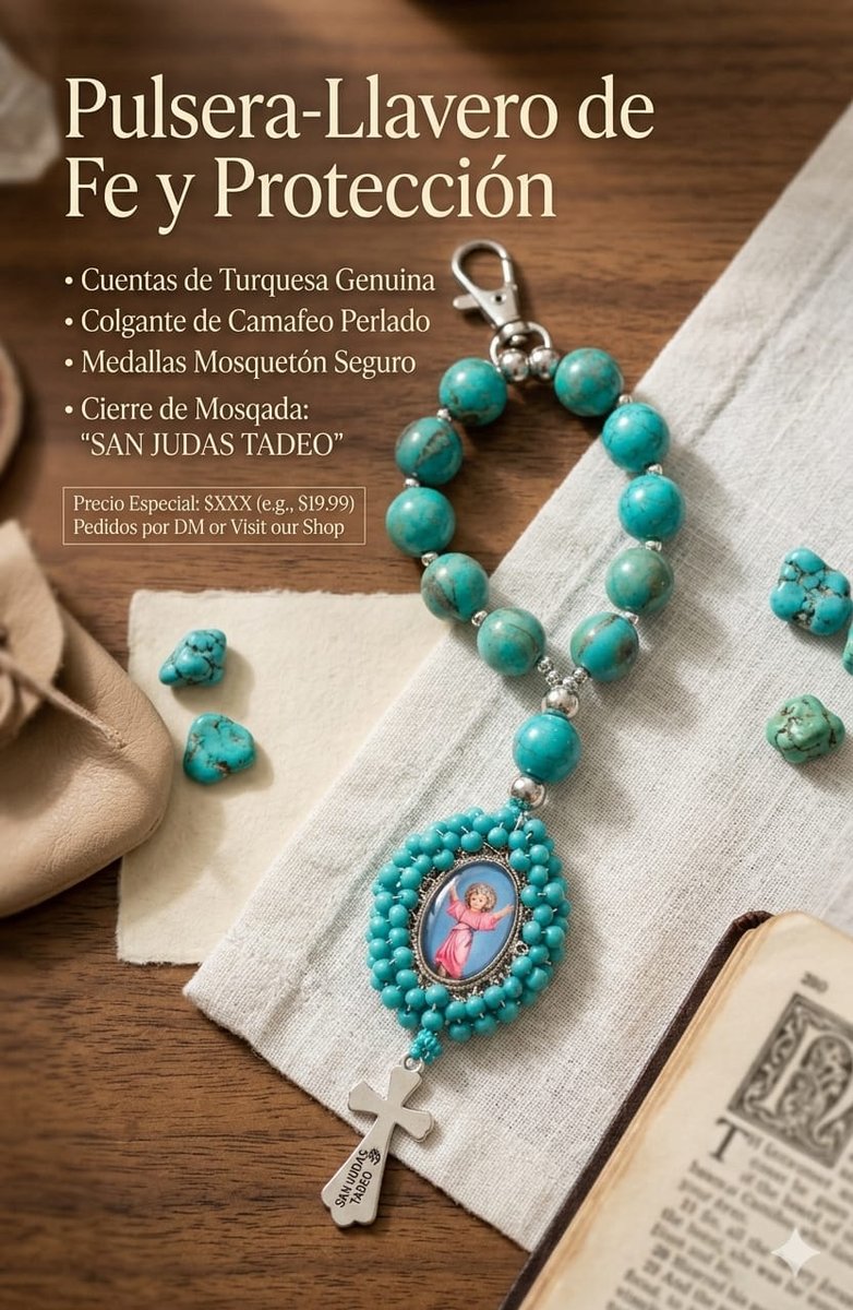 Catálogo digital: Pulsera-llavero de fe y protección